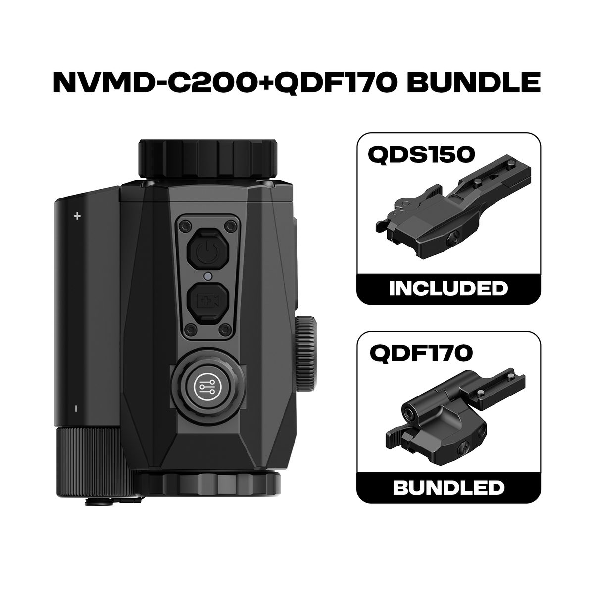 NVMD-C200 Night Vision Multi-Purpose Device - Red Dot Magnifier, Standalone Scope, Clip-On, Action Camera