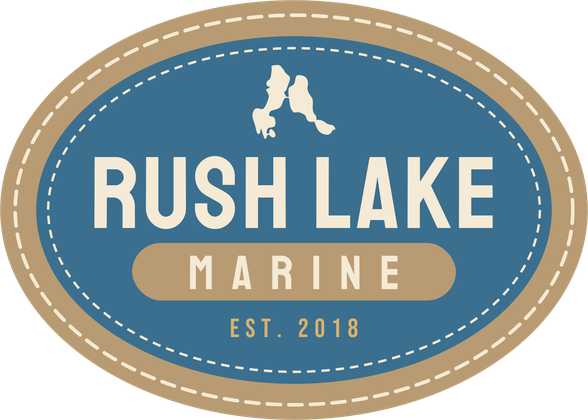Rush Lake Marine footer badge